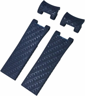 DASEB 22mm Silicone Rubber Watchbands Fit，For Ulysse Nardin Diver Silver Rose Gold Folding Buckle Black Blue Watch Strap