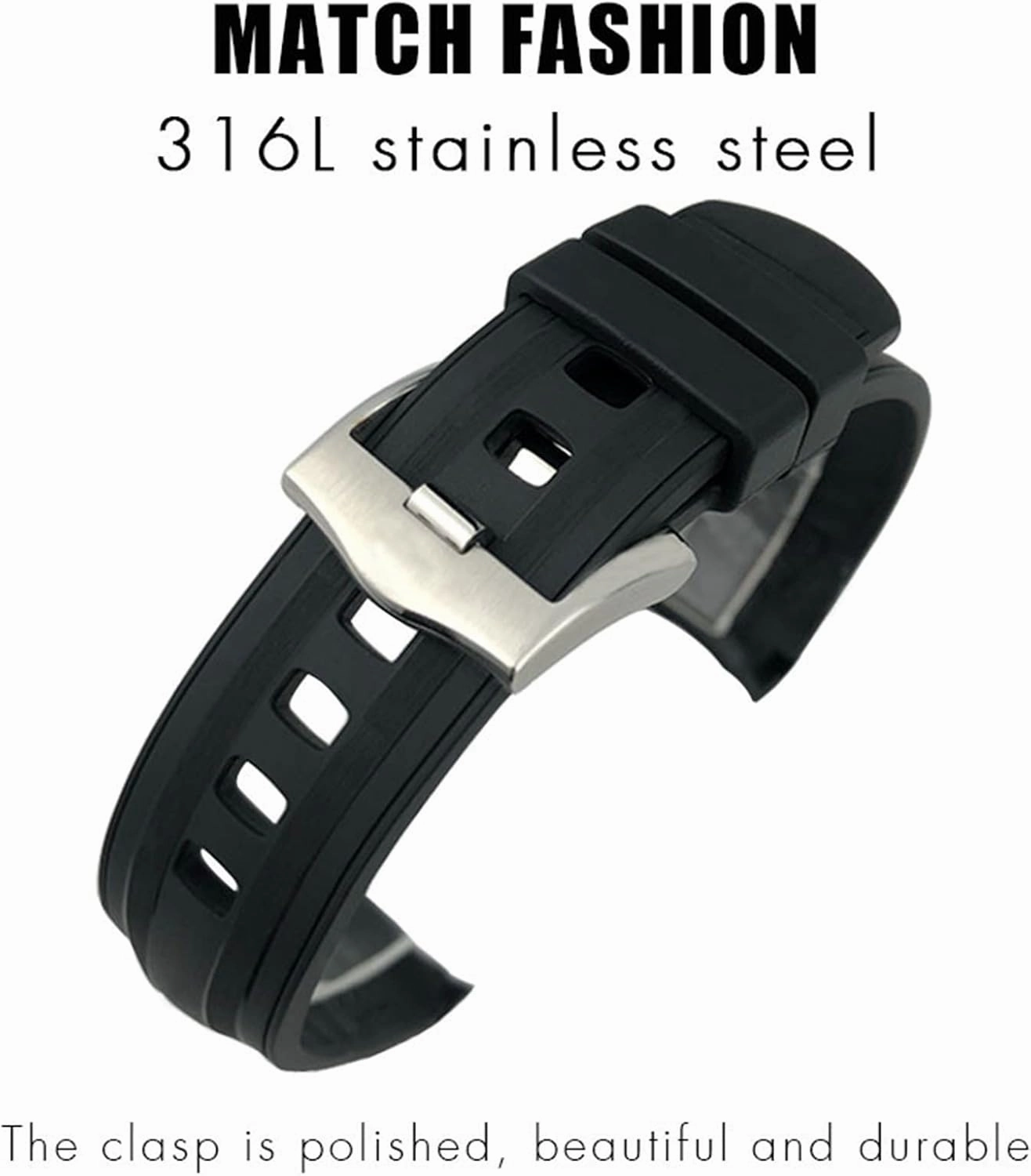DASEB Fluorous Rubber Watchband 19mm 20mm 21mm For Omega Seamaster 007 Rose Gold Buckle Soft Waterproof Silicone Watch Strap