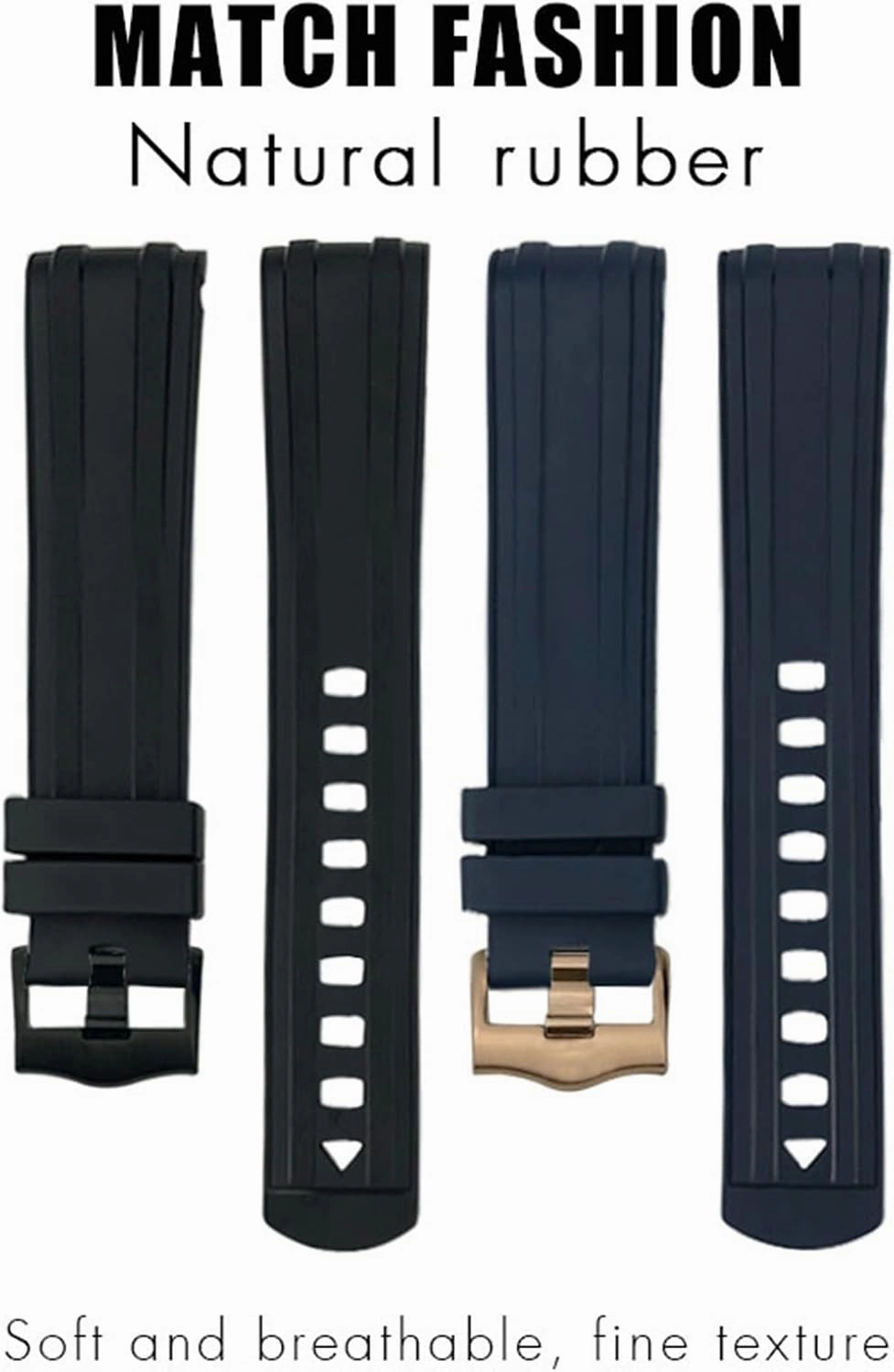 DASEB Fluorous Rubber Watchband 19mm 20mm 21mm For Omega Seamaster 007 Rose Gold Buckle Soft Waterproof Silicone Watch Strap