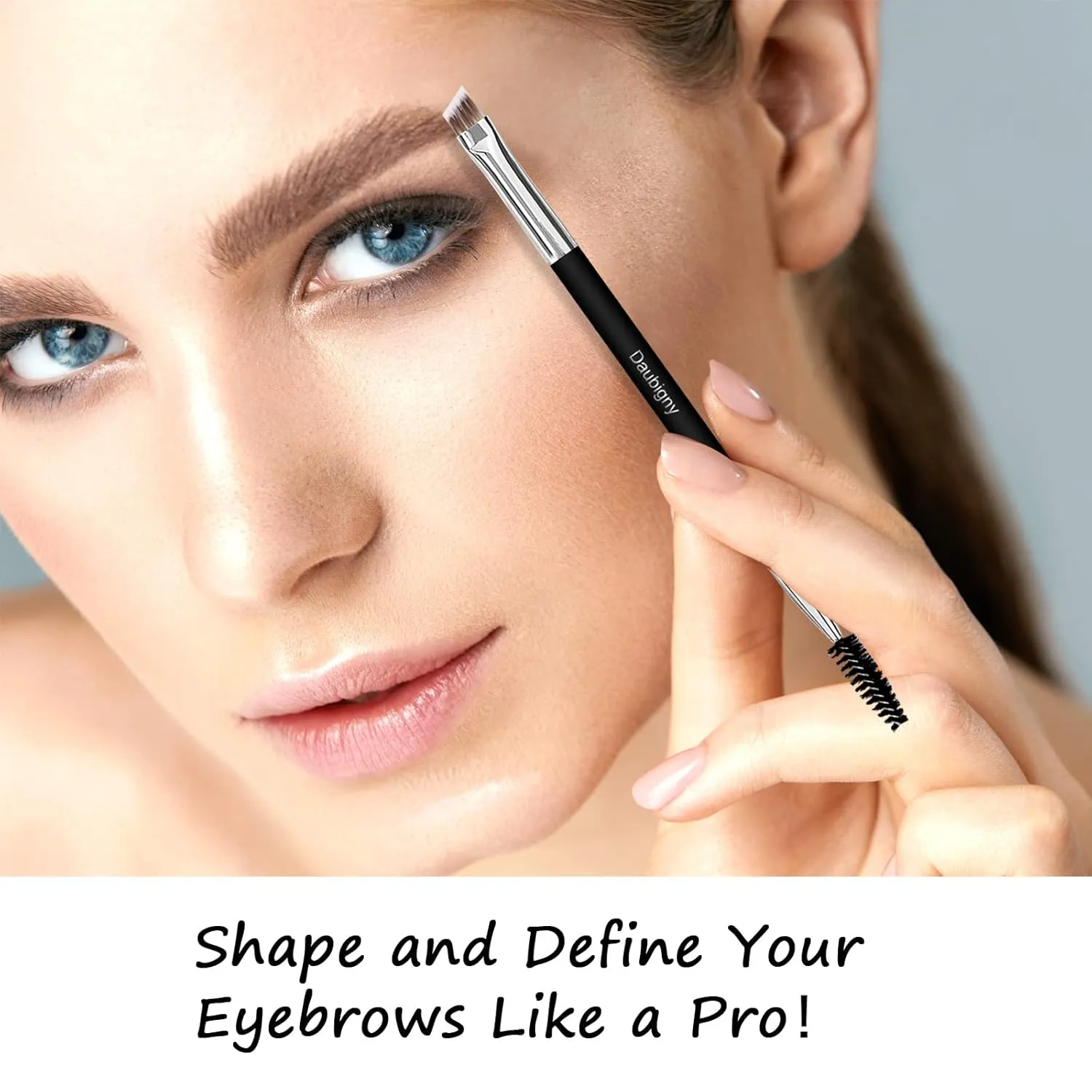 Daubigny Makeup Brushes Dual-ended Foundation Brush Concealer Brush Eyebrow Brush Perfect for Any Look Premium Luxe Hair Rounded Taperd Flawless Brush Ideal for Liquid, Cream, Powder,Blending, Buffing,Concealer