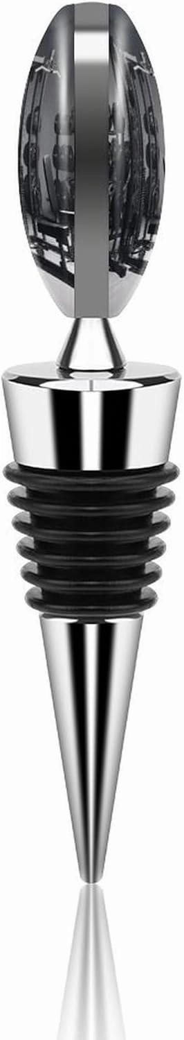 Decorative Wine Stoppers for Wine Bottles,Gym Equipment Print Reusable Zinc Alloy Champagne Stoppers,Funny Cute Wine Bottle Corks Stoppers with Silicone,Wine Accessories Gifts for Men Women