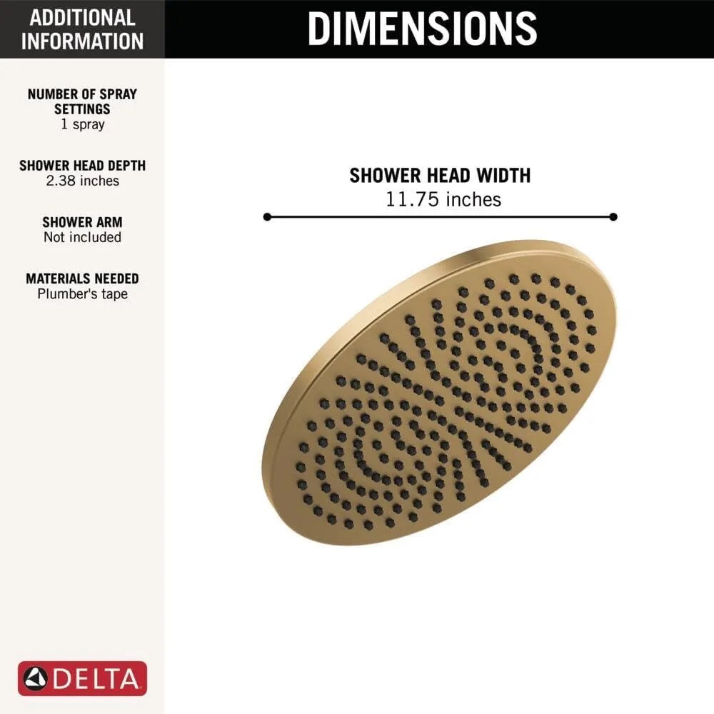 Delta 52158-CZ25 Universal Showering Shower Head, Shower Head Only, Champagne Bronze