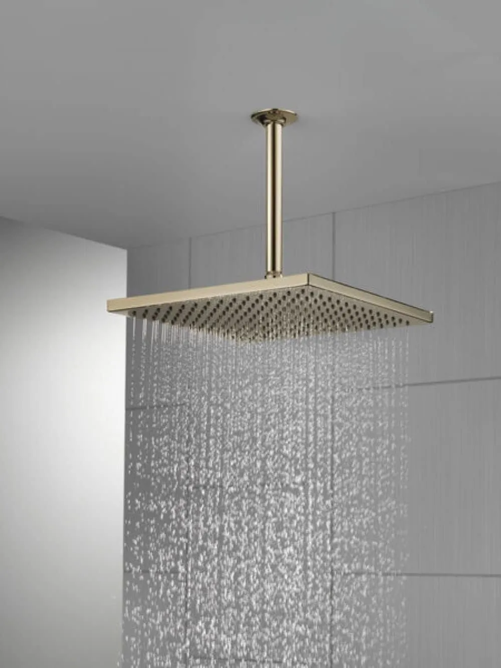 Delta 52159-CZ-PR25 Single-Setting Metal Raincan Head, Without Shower Arm, Champagne Bronze