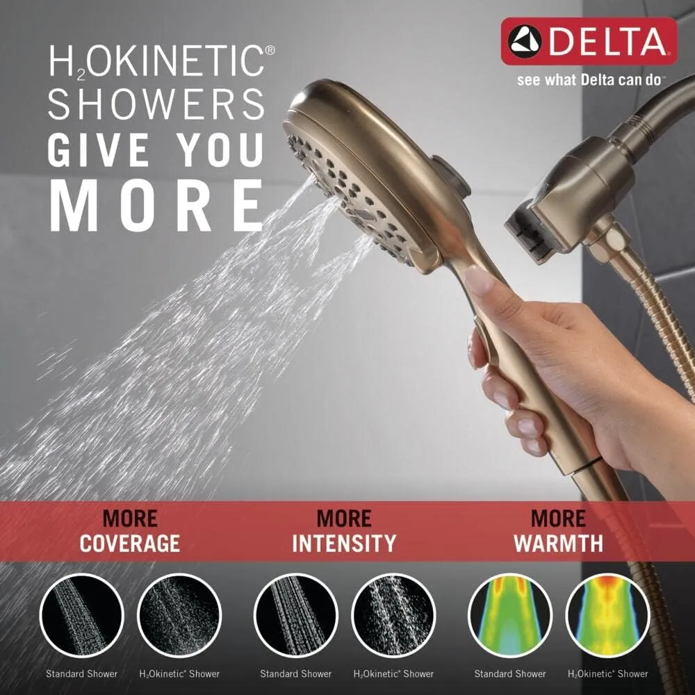 Delta Faucet 54810-CZ-PK SureDock Magnetic Hand Shower, Champagne Bronze, 7 Spray Settings