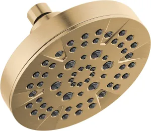 DELTA FAUCET FAUCET 5-Spray Gold Shower Head, DELTA FAUCET Shower Head Gold, Showerheads, Brushed Gold Shower Head, 1.75 GPM Flow Rate, Champagne Bronze 52535-CZ