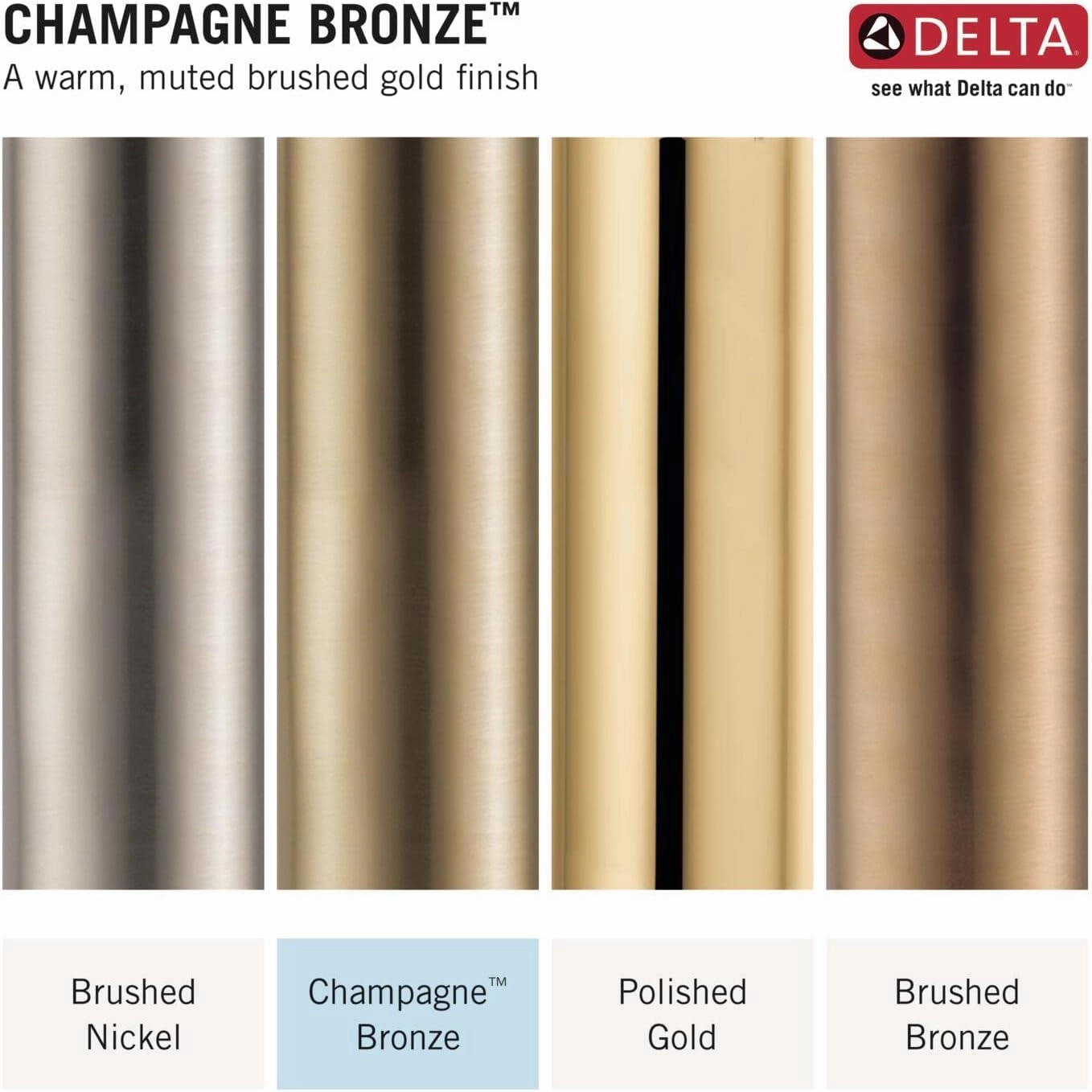 Delta Faucet Albion 14 Series Single-Handle Shower Faucet, Gold Shower Trim Kit with 4-Setting In2ition 2-in-1 Dual Hand Held Shower Head with Hose, Champagne Bronze T142855-CZ-I (Valve Not Included)