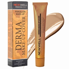 Derma Cover Liquid Makeup Matte Foundation with SPF 15 | High Coverage Body Concealer for Oily Skin, Acne, & Under Eye Bags, Imperfections and Tattoos, 30 ml. - 1.01 fl.oz (Bronze, 30 ml)