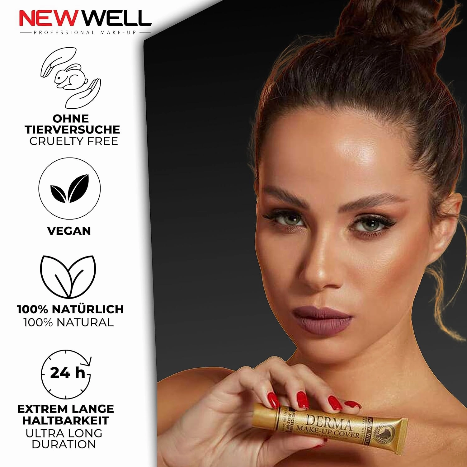 Derma Cover Liquid Makeup Matte Foundation with SPF 15 | High Coverage Body Concealer for Oily Skin, Acne, & Under Eye Bags, Imperfections and Tattoos, 30 ml. - 1.01 fl.oz (Bronze, 30 ml)