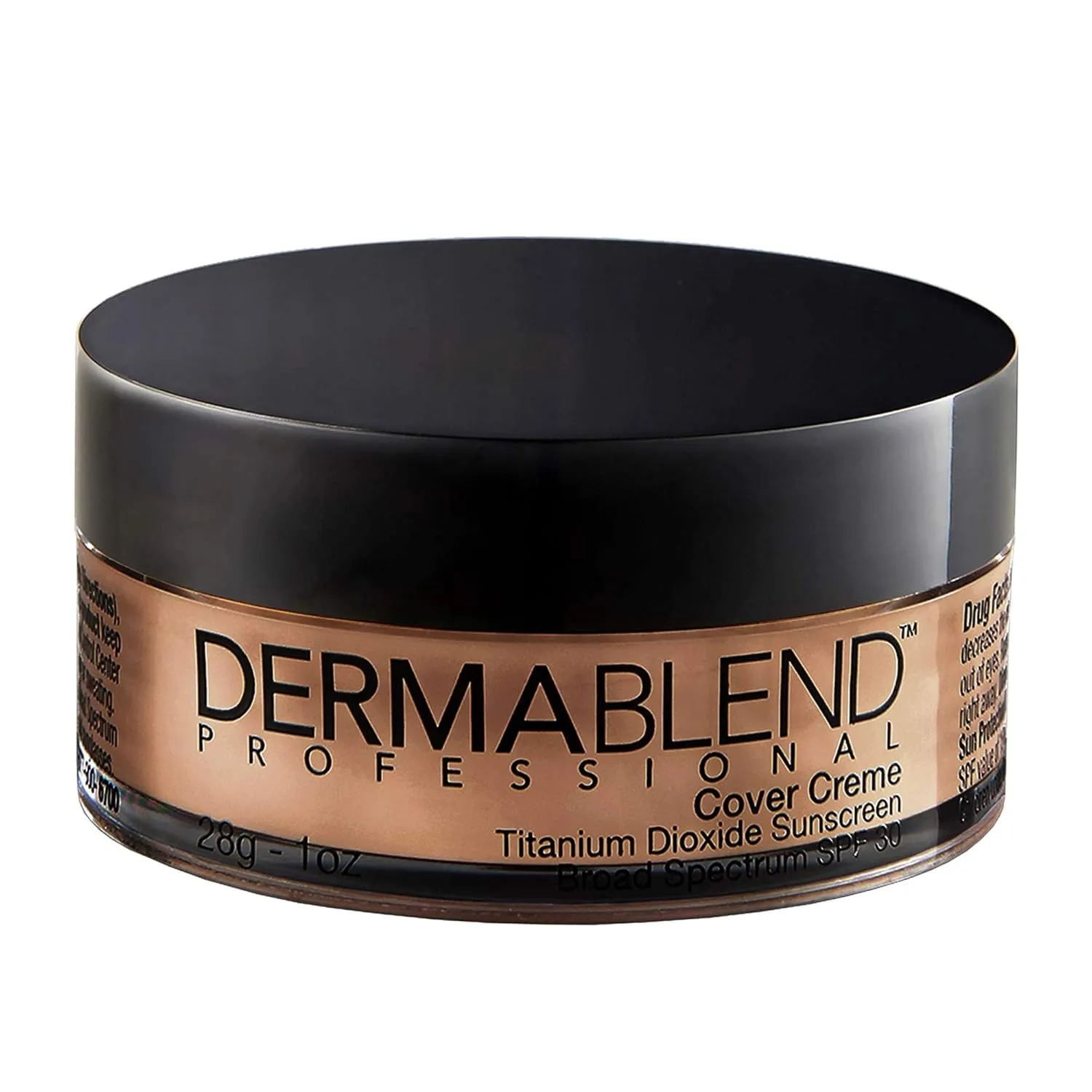 Dermablend Cover Crème Full Coverage Foundation Makeup, Hydrating Cream Concealer for Dark Circles and Blemishes, Maximum Coverage with Mineral Sunscreen SPF 30, 1 OZ
