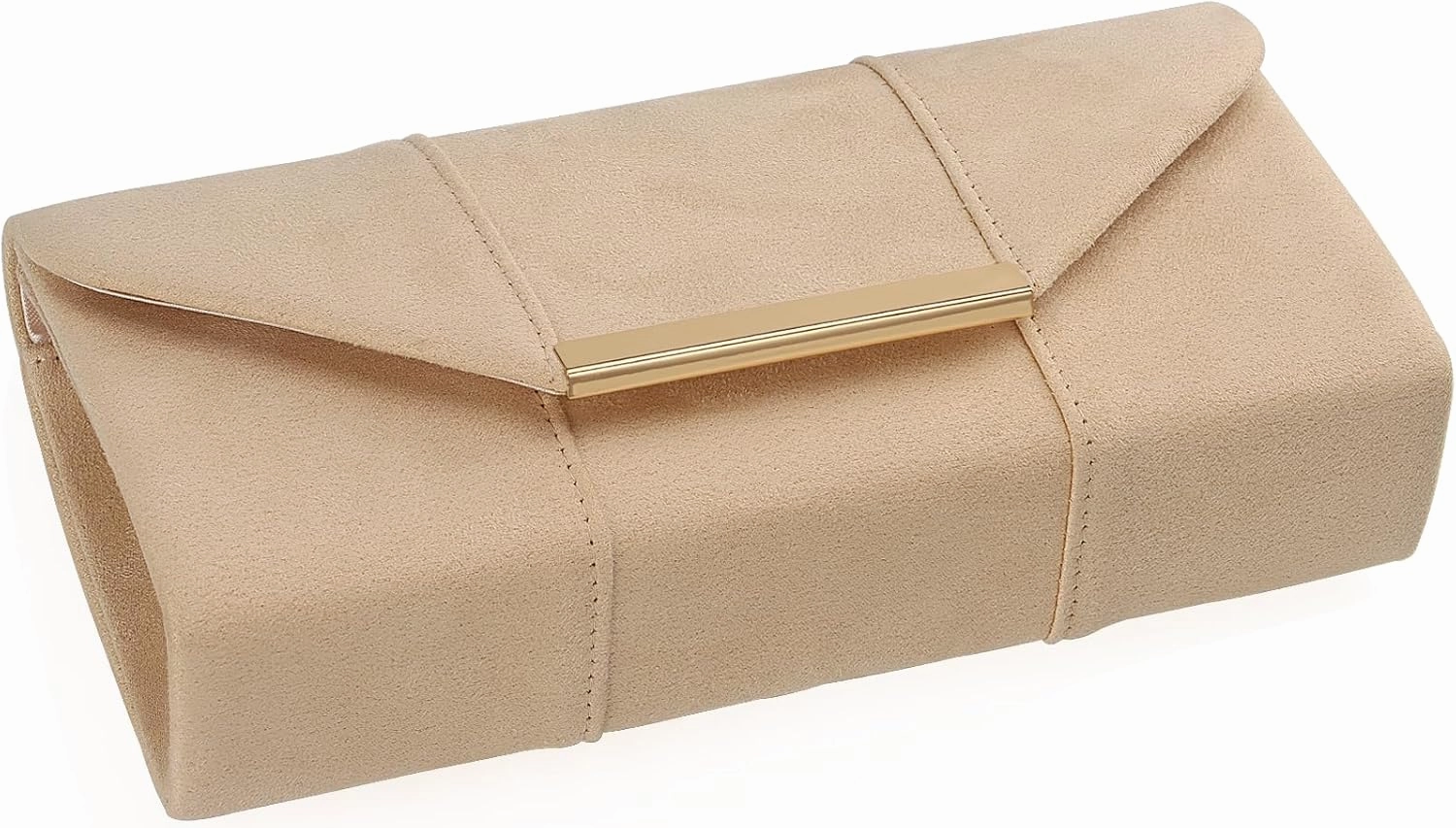 Dexmay Women Faux Suede Envelope Clutch Purse Evening Velvet Handbag Foldover Shoulder Crossbody Bag