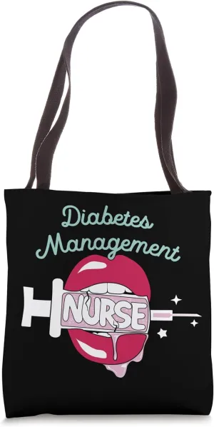 Diabetes Management Nurse RN Endocrinology Nursing Hot Lips Tote Bag