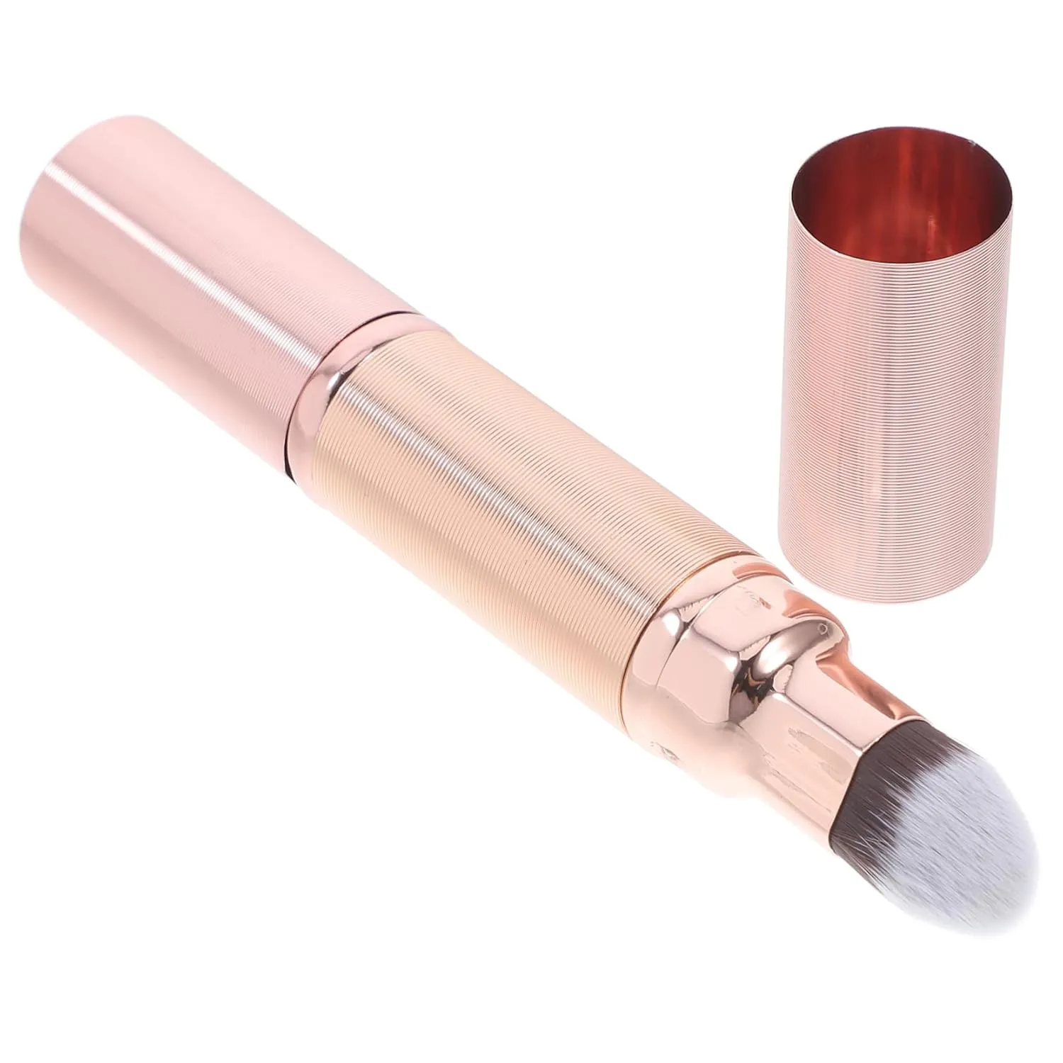 Didiseaon Dual-ended Retractable Concealer Brush Powder Brush Versatile Makeup Tool No Shedding Bristles Perfect for Travel