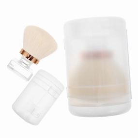Didiseaon 2sets Soft Makeup Brushes for Pressed Powder Travel-friendly Multi-use Brushes with Handle Easy to Clean for Foundation and Setting Powder Applications