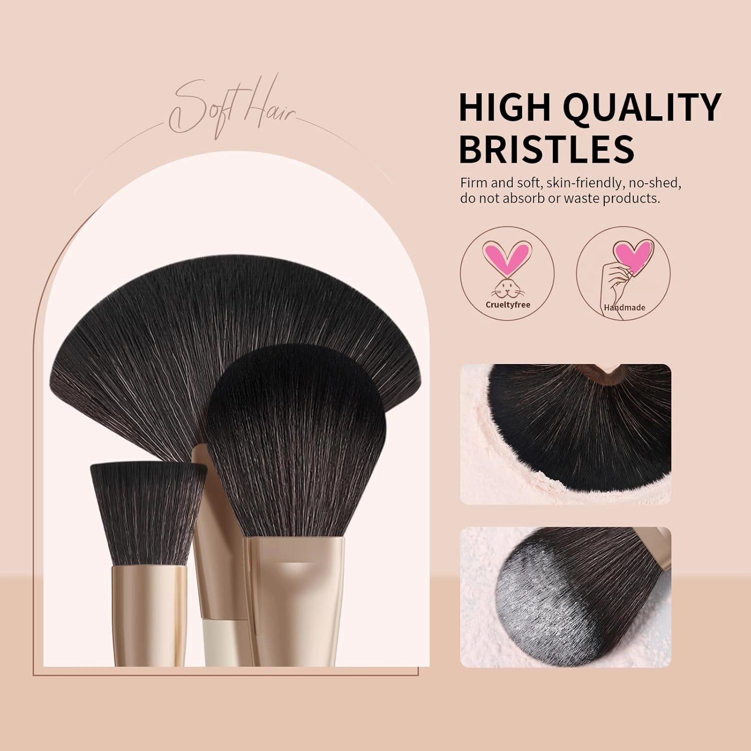 docolor Makeup Brushes Professional 30Pcs Make up Brushes Set Premium Synthetic Kabuki Foundation Blending Brush Face Powder Blush Concealers Eye Shadows Beige