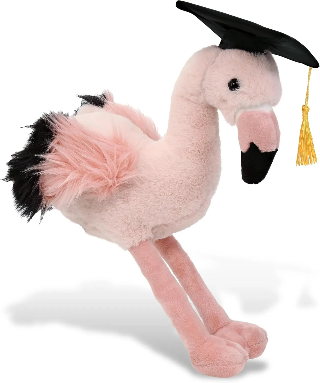 DolliBu Rose Flamingo Graduation Plush Toy - Super Soft Rose Flamingo Graduation Stuffed Animal Dress Up with Graduation Cap with Tassel - Reward Celebration Grad Gift - 8.5 Inch