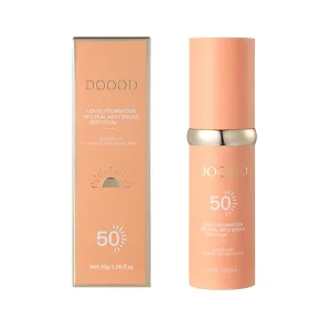 DOOOD 4-in-1 Bionic Liquid Foundation - BB cream - Medium Spectrum - SPF 50 Sun Protection - Waterproof and sweat - Suitable for Workout, Sports, Dance - Hydrating - Multi-effect sunscreen