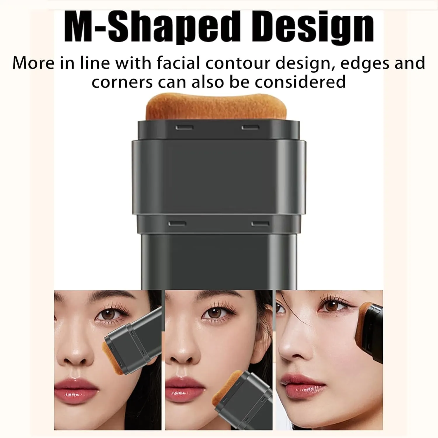 Dual Ended Eraser Foundation Stick, Foundation Brush for Liquid Makeup, 2 in 1- Luxury Anti-Wrinkle Foun-dation Stickwith Brush Full Coverage, Double Head 𝗙𝗼𝘂𝗻𝗱𝗮𝘁𝗶𝗼𝗻 Stick (2PC Nature)