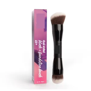 Dual Ended Makeup Brush for Face Makeup - Multipurpose brush for Foundation, Concealer, Blush and Compact for flawless finish, Blending and Powder Brush, Cruelty-free, Large Coverage Makeup Tool
