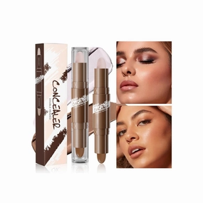 Dual-Ended Foundation and Concealer Stick, Contouring Highlighting Foundation, Color Corrector Concealer Stick, Shadow Cream Pen, Body Shading Highlight and Contour Makeup