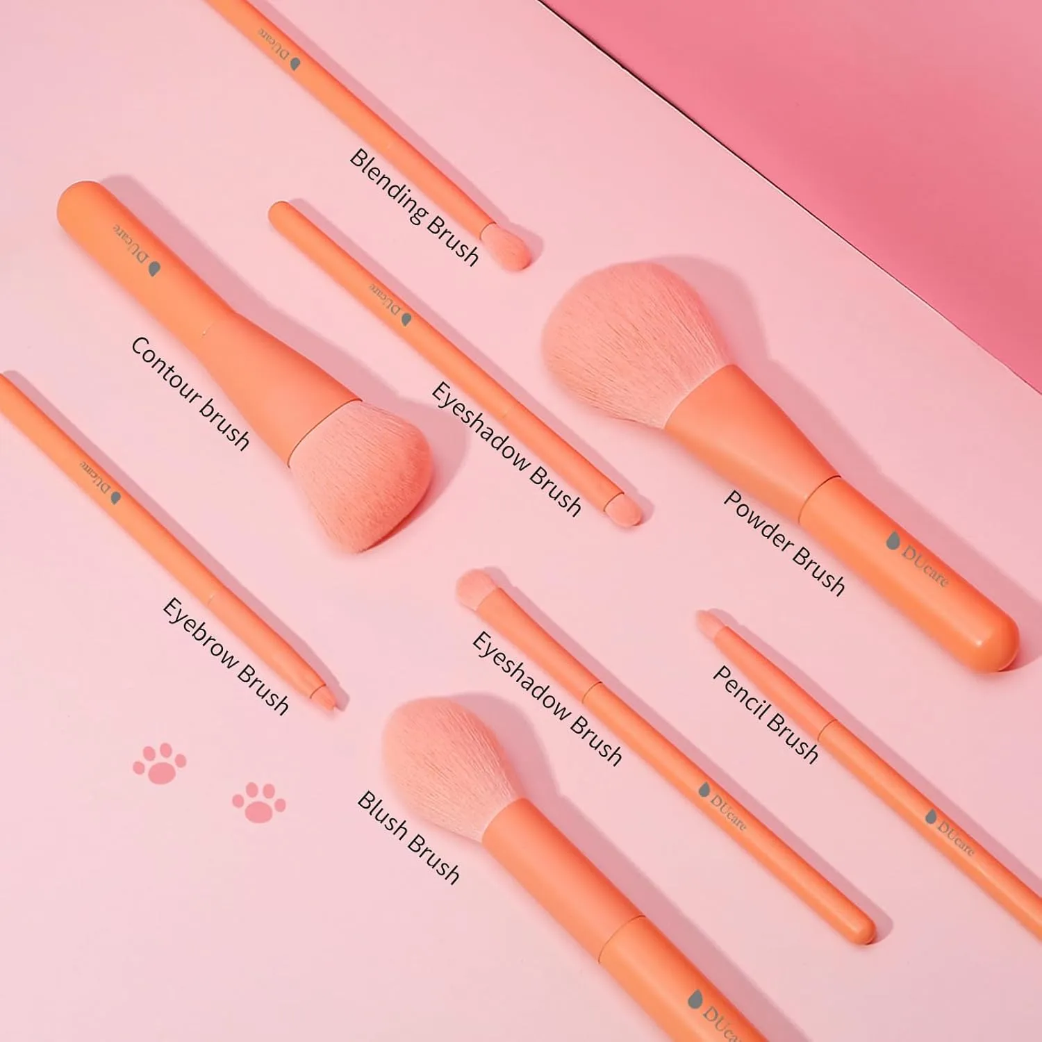DUcare Makeup Brushes 8pcs Professional Synthetic Essential Makeup Brushes Set with Bag Foundation Blending Brush Face Powder Blush Concealers Eye Shadows