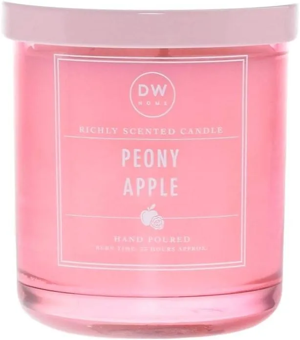 DW Home Single Wick Peony Apple Scented Candle