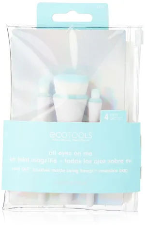 EcoTools Limited Edition All Eyes on Me Makeup Brush Holiday Kit, Stocking Stuffer, Premium Makeup Brushes, Travel Sized Mini Brushes, 5 Piece Gift Set