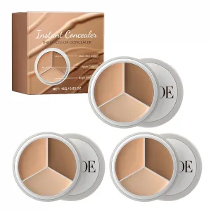Eelhoes Under Eye Concealer, Color Corrector for Dark Circles, Tricolor Concealer Palette, Conceal and Brighten for Dark Circles and Makeup (3 pcs)