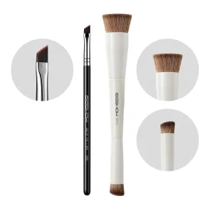 EIGSHOW Angled Eyeliner Brush and Dual Ended Foundation & Concealer Brush