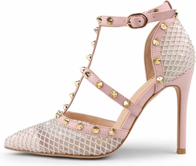 Eithy Women's Slingbacks Mid High Heels Pointy Toe Buckle Summer Shoes Party Daily Wear Evening Sandals