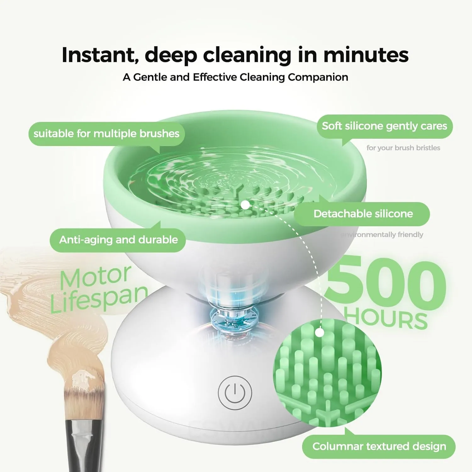 Electric Makeup Brush Cleaner Machine for All Types of Makeup Brushes Professional make up brush cleaner cleanser machine foundation brush cleaner for beauty tool Kabuki Foundation powder blush