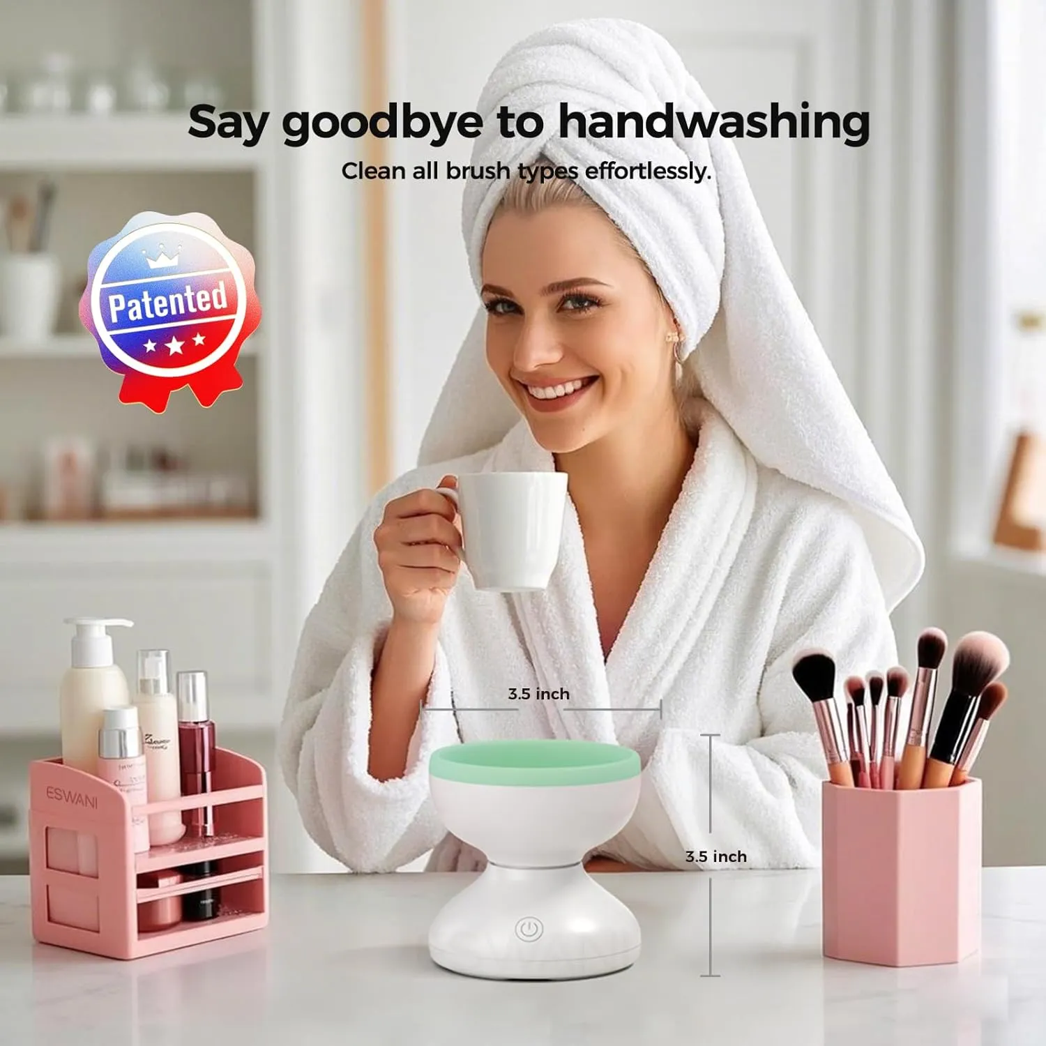 Electric Makeup Brush Cleaner Machine for All Types of Makeup Brushes Professional make up brush cleaner cleanser machine foundation brush cleaner for beauty tool Kabuki Foundation powder blush