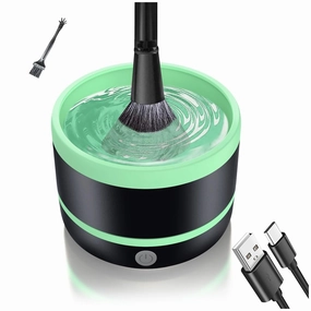 Electric Makeup Brush Cleaner Machine Automatic Cosmetic Brushes Cleanser Tool for All Size Beauty Makeup Brush Set-C