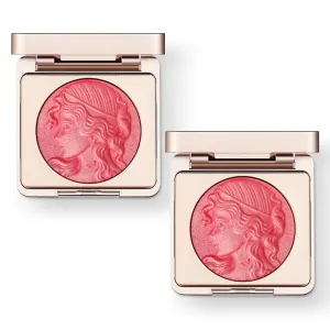 Embossed Smooth Powder Blush, 2025 New Face Makeup, Quotationi Embossed Girl Blush for Cheeks, Long-lasting Cheek Color for Travel, Compact Color for Women (Pink*2)