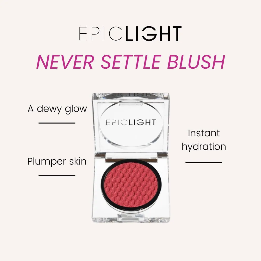 Epiclight Never Settle Radiant Cheek   Lip Blush - Cream Blush Multiuse 3 in 1 for Cheeks   Lips and Lids - Non-Toxic & Cruelty Free- Makeup   Skincare - Paraben & Sulfate-free (Fig Pink)