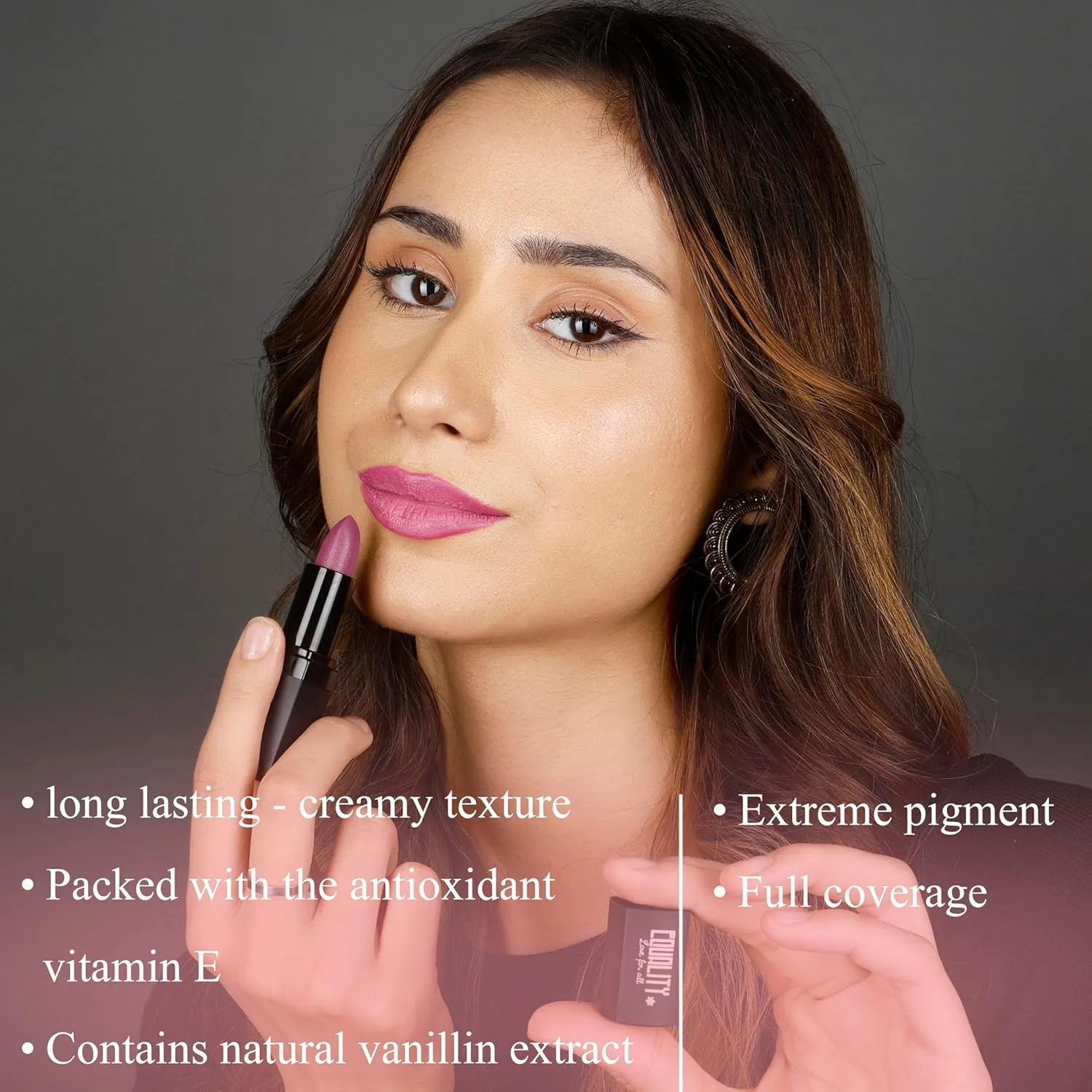 EQUALITY Xtreme Matte Lipstick – Bold Colors, No Shine, Long-Lasting, Full Coverage, Creamy Texture with Vitamin E & Antioxidants, Hypoallergenic Halal Certified – 4g / 0.14oz - Rapunzel