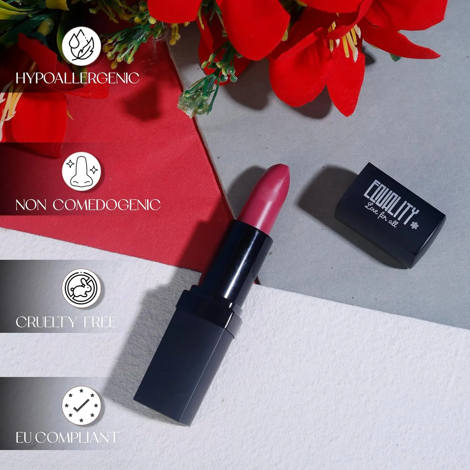 EQUALITY Xtreme Matte Lipstick – Bold Colors, No Shine, Long-Lasting, Full Coverage, Creamy Texture with Vitamin E & Antioxidants, Hypoallergenic Halal Certified – 4g / 0.14oz - Rapunzel