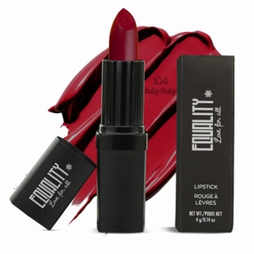 EQUALITY Xtreme Matte Lipstick – Bold Colors, No Shine, Long-Lasting, Full Coverage, Creamy Texture with Vitamin E & Antioxidants, Hypoallergenic Halal Certified – 4g / 0.14oz - Ruby Ruby