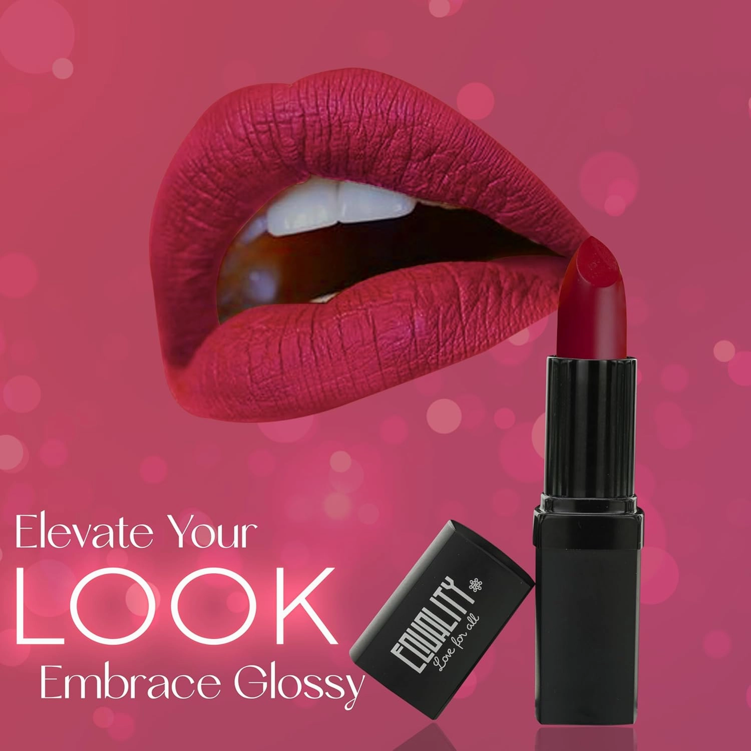 EQUALITY Xtreme Matte Lipstick – Bold Colors, No Shine, Long-Lasting, Full Coverage, Creamy Texture with Vitamin E & Antioxidants, Hypoallergenic Halal Certified – 4g / 0.14oz - Ruby Ruby
