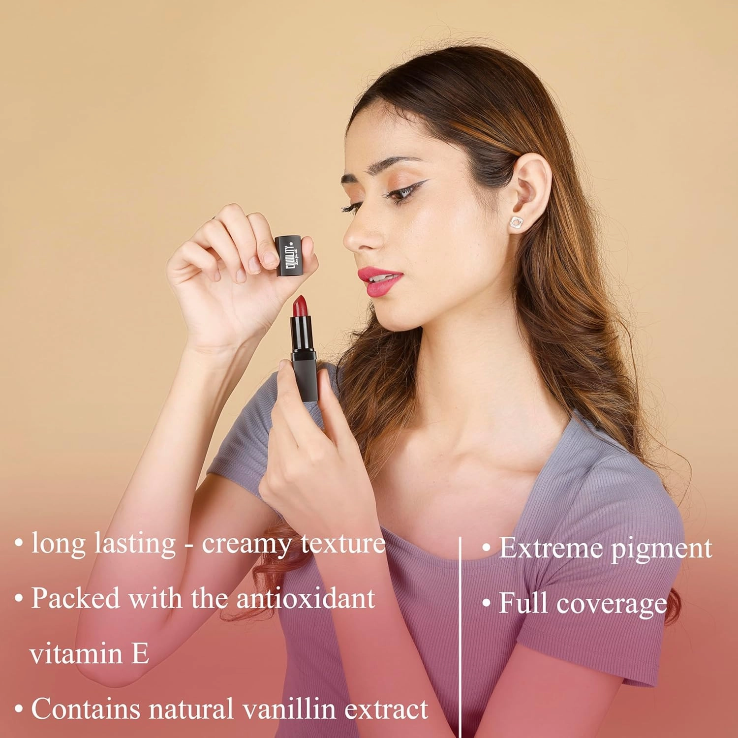EQUALITY Xtreme Matte Lipstick – Bold Colors, No Shine, Long-Lasting, Full Coverage, Creamy Texture with Vitamin E & Antioxidants, Hypoallergenic Halal Certified – 4g / 0.14oz - Ruby Ruby