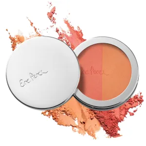 Ere Perez - Natural Rice Powder Blush Duo | Hydrate, Soothe, Calm | Sunflower   Chamomile Oils, Vitamin E | Sensitive Skin Safe, Vegan, Cruelty-Free, Clean Beauty (Bondi, 0.32 oz | 9 g)