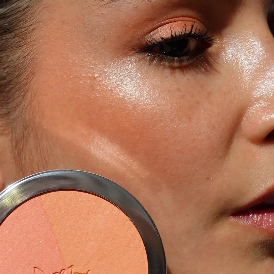 Ere Perez - Natural Rice Powder Blush Duo | Hydrate, Soothe, Calm | Sunflower   Chamomile Oils, Vitamin E | Sensitive Skin Safe, Vegan, Cruelty-Free, Clean Beauty (Bondi, 0.32 oz | 9 g)
