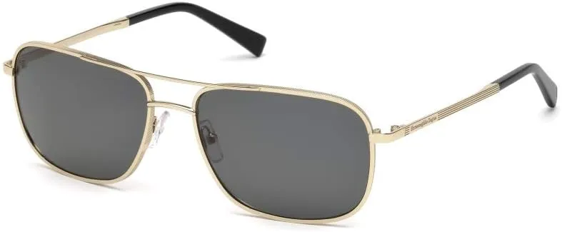 Ermenegildo Zegna EZ0079 - 28A Sunglasses shiny rose gold frame w/ smoke/Grey Lens 59mm