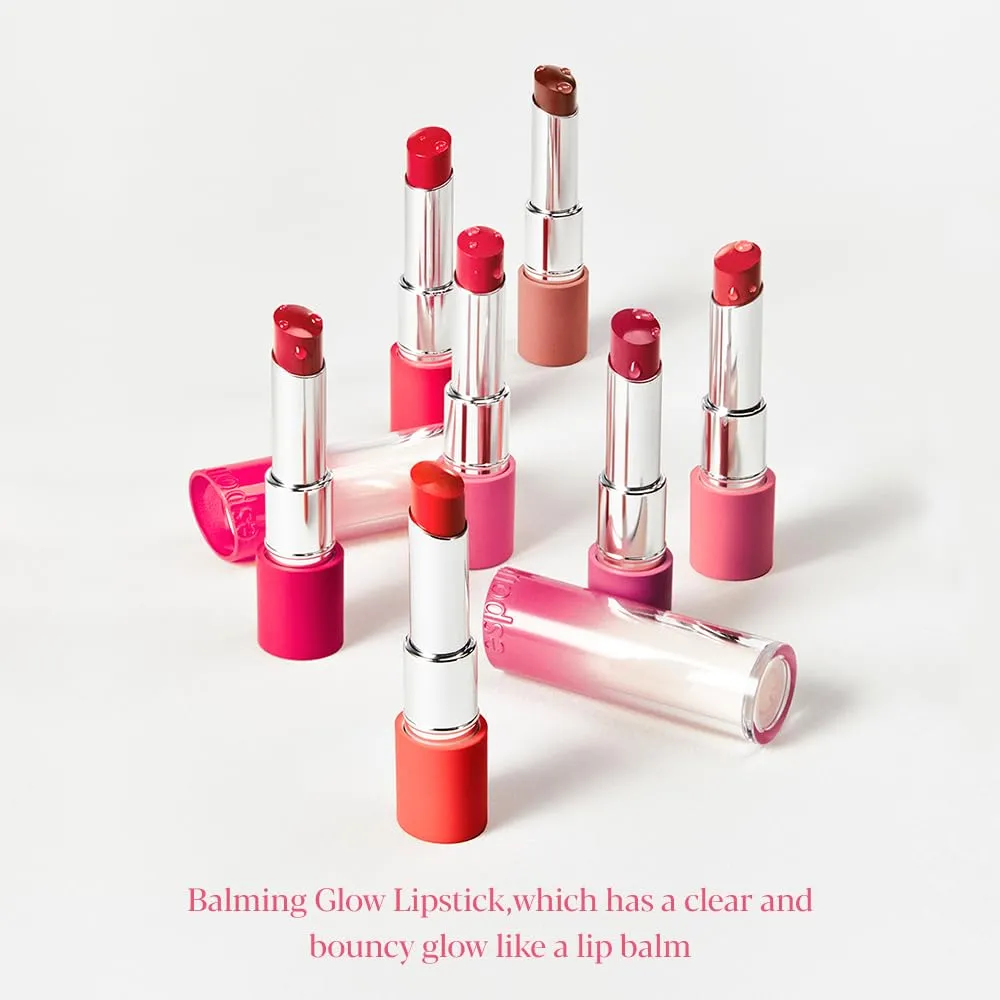 Espoir Lipstick Nowear Balming Glow #3 Cranberry 0.1oz | Lightweight Moisturizing Lip | Long-Lasting Vibrant Color | Non-Sticky Softness for Chapped Lip Balm | Vegan Cruelty-Free | Korean Lip Makeup