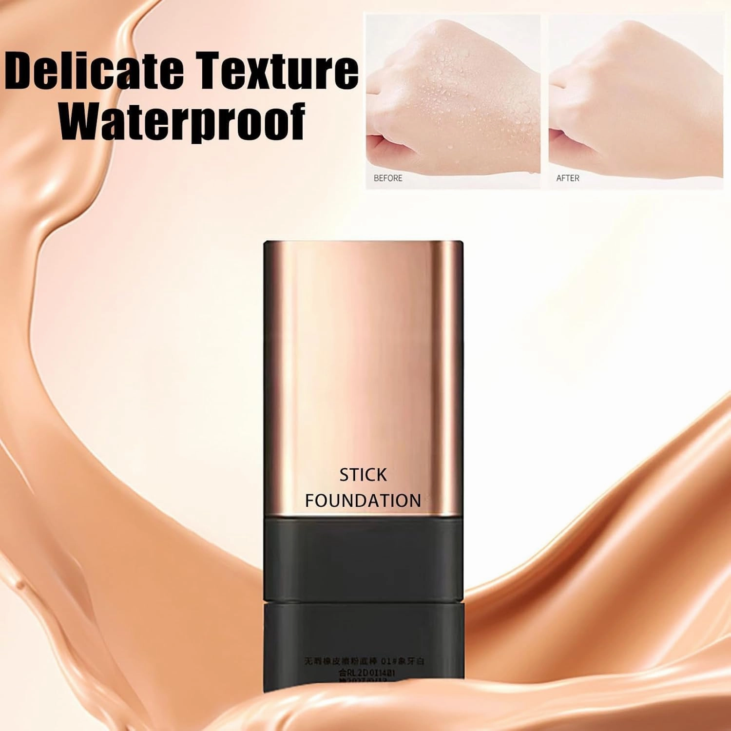 Eternipeace Stick Foundation, Eternipeace Anti Wrinkle Foundation Stick, Synthetic Foundation Stick, Double Head Foundation Make up Stick, Foundation Stick Makeup with Brush-2pcs MIX