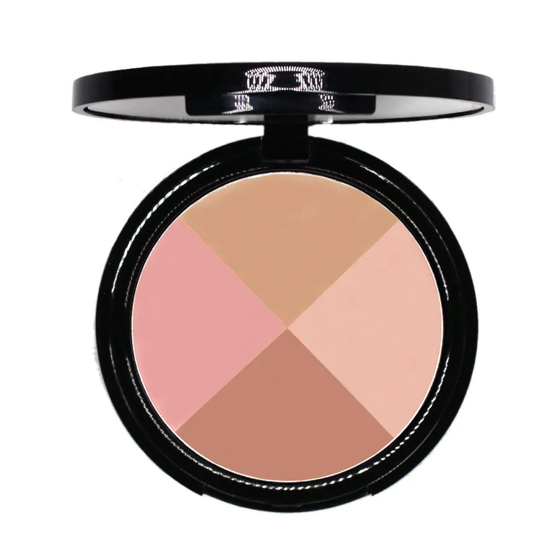 EVE PEARL 5 Pcs Flawless Face, Contour, Brushes and Lip Collection Highlighter Makeup Complete Set of Foundation Full Covarage Blush Lipstick with Professional Brushes (Tan)