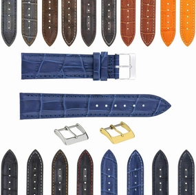 Ewatchparts 17-18-19-20-21-22-23-24MM GENUINE ITALIAN LEATHER WATCH BAND STRAP FOR WATCHES
