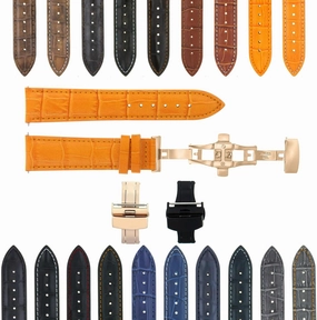 Ewatchparts 22-24mm Premium Leather Watch Band Strap Compatible With Pam 40 44mm Panerai GMT Watch