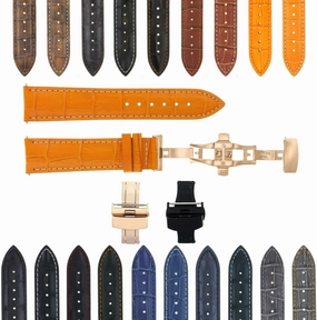 Ewatchparts 22-24mm Premium Leather Watch Band Strap Compatible With Pam 40 44mm Panerai GMT Watch