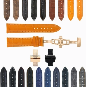 Ewatchparts 22-24mm Premium Leather Watch Band Strap Compatible With Pam 40 44mm Panerai GMT Watch