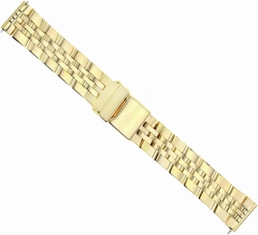 Ewatchparts WATCH BAND BRACELET COMPATIBLE WITH BREITLING BENTLEY PILOT CHRONOMAT WATCH 22MM 5 LINK GOLD